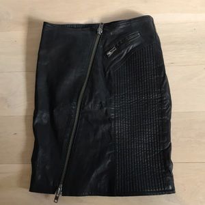 Barely Worn BLK DNM Real Leather Skirt